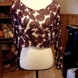 Divided crop sweater